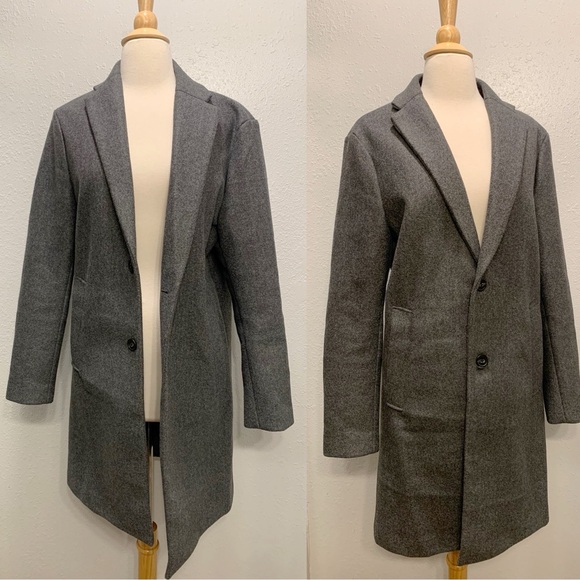 ZARA Gray Trench Coat - Picture 3 of 7